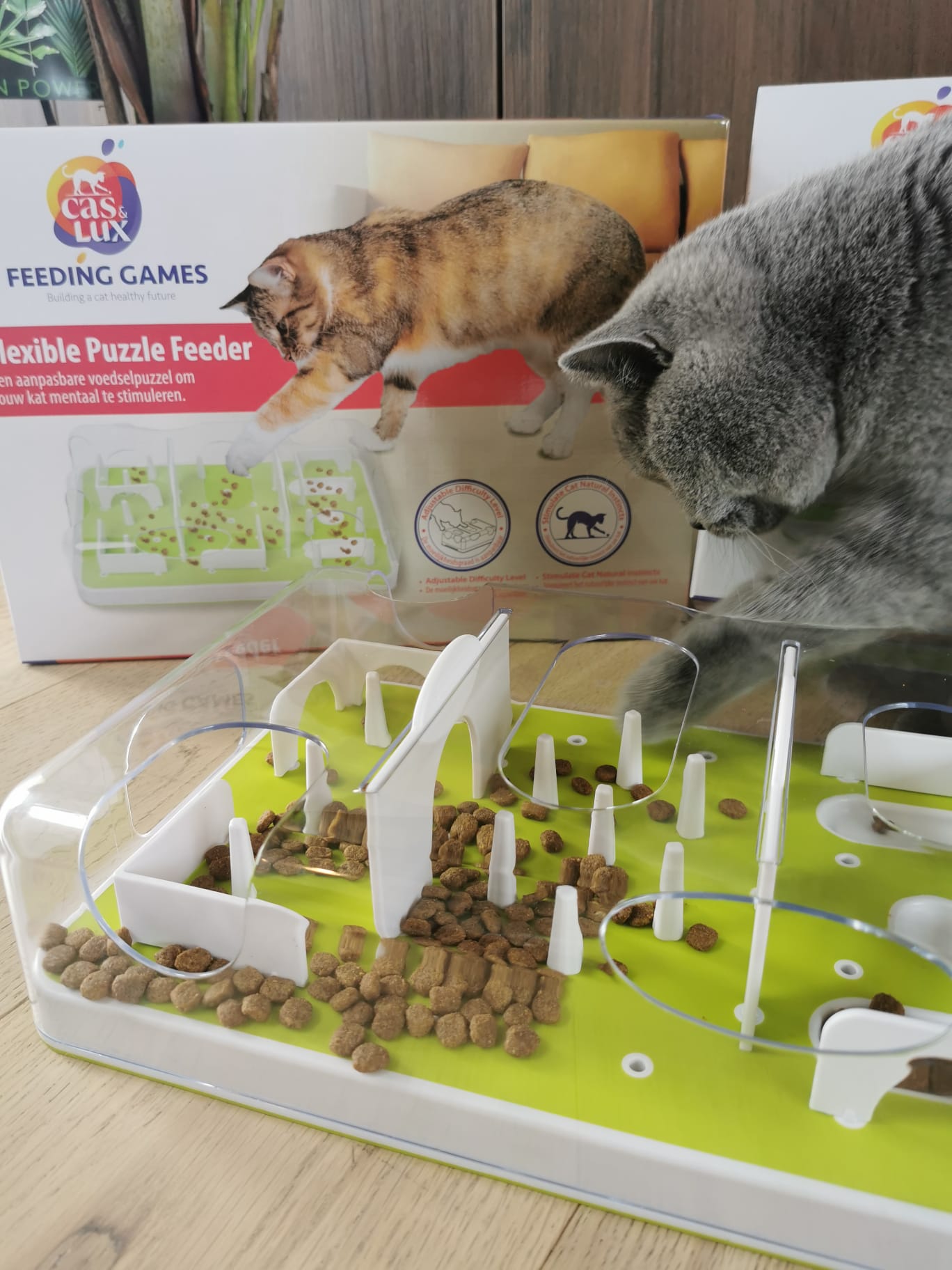 Modulaire Puzzel Voederbak voor Katten - inclusief 3 verschillende standen - Antischrok bak